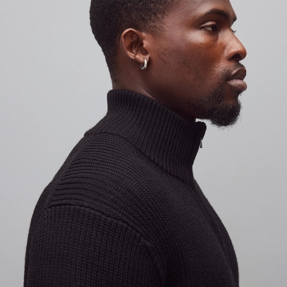 Reigning Champ Merino Rib Vinnie Quarter Zip - Picture 5 of 7